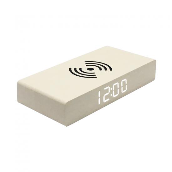 creative table alarm clock with phone wireless charger