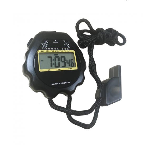 large LCD display digital stopwatch for school gym teacher with whistle