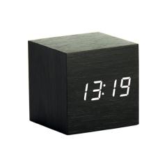 mini digital wooden alarm clock luminous voice control table clock