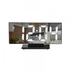 LED mirror clock