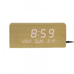Wooden desktop/table alarm clock